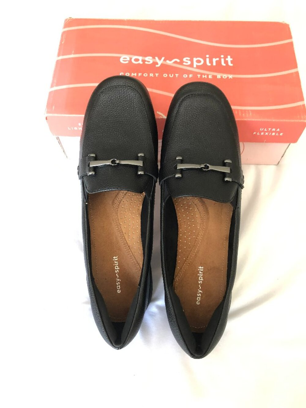NWT Easy Spirit Amelia3 Comfort Loafer Flat Square Toe Shoes Size 11 M